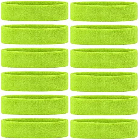 ONUPGO Sweatband Headbands for Men & Women -3PCS/12PCS Sports Headbands Moisture Wicking Athletic Cotton Terry Cloth Head Band