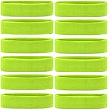 ONUPGO 12PCS Grass Green Headbands Sweat Band for Men & Women - Sports Headband Moisture Wicking Athletic Cotton Terry Cloth Sweatband Sweat Absorbing Head Band