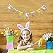 Tinksky EASTER Bunny Banners Decoration EASTER Burlap Banners Easter Rabbit Carrot Print Burlap Bunting Banner