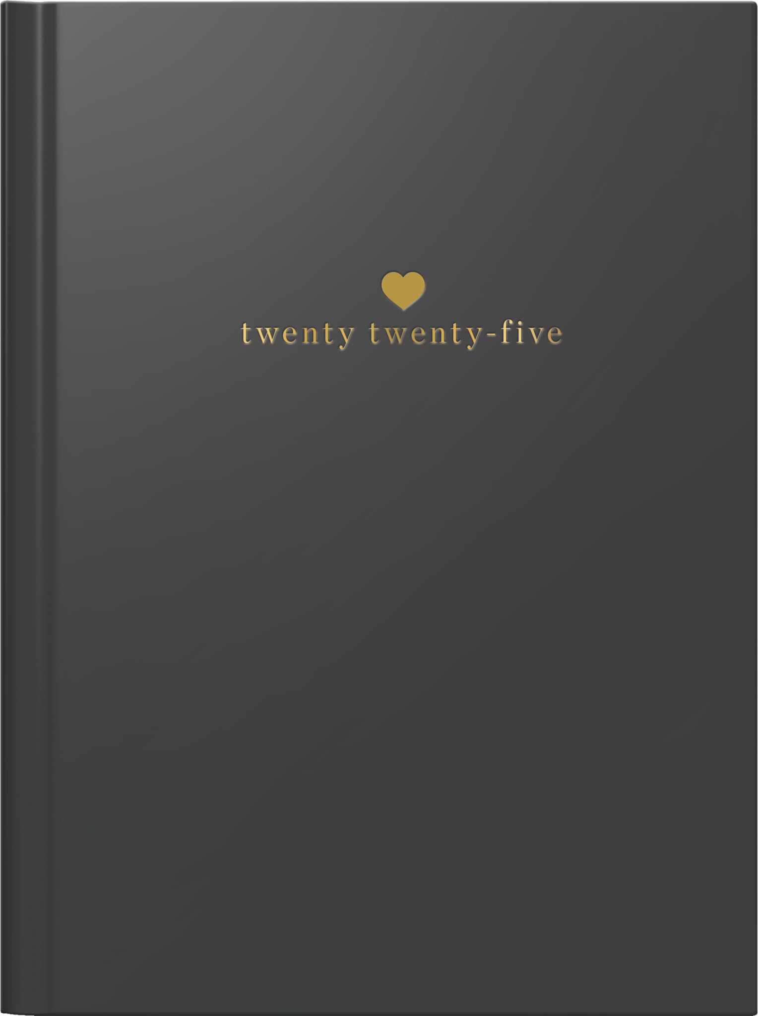 rido/idé Pocket Diary Young Line Mini (2025) "Heart", 2 Pages = 1 Week, A6, 160 Pages, Graphic Cover, Black