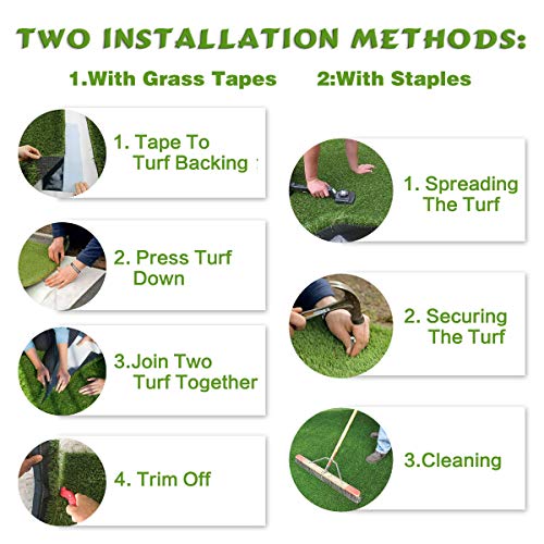 Cosyzone Artificial Grass Synthetic Turf Rug Lawn Mat Pad for Dog Pet Indoor Outdoor Landscape Patio (4.9ft x 3.28ft=16 Sqaure ft)