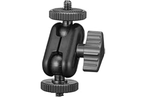 Double Ball Heads Magic Arm with 15mm Ball 360° 1/4''Screw Extend Mount for Camera Monitor Video Light Mic Tripod