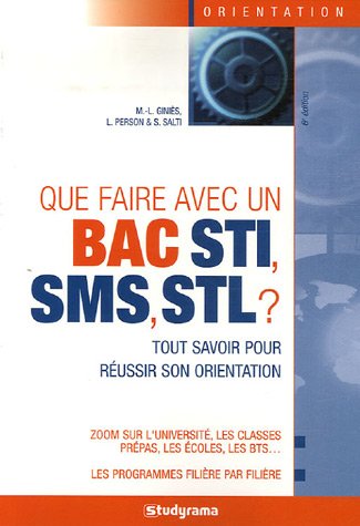 Que faire avec un bac STI, SMS, STL ?