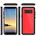 PunkCase Galaxy Note 8 Waterproof Case, [StudStar Series] [Slim Fit] [IP68 Certified] [Shockproof] [Dirtproof] [Snowproof] Armor Cover for Samsung Galaxy Note 8 [RED]