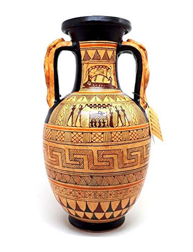 Amazon Com Ancient Greek Ceramic Vase Amphora Snakes Handle