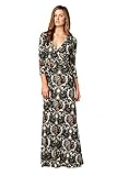 On Trend Paris Dress Baroque Bohemian 3/4 Sleeve Long Maxi Dress