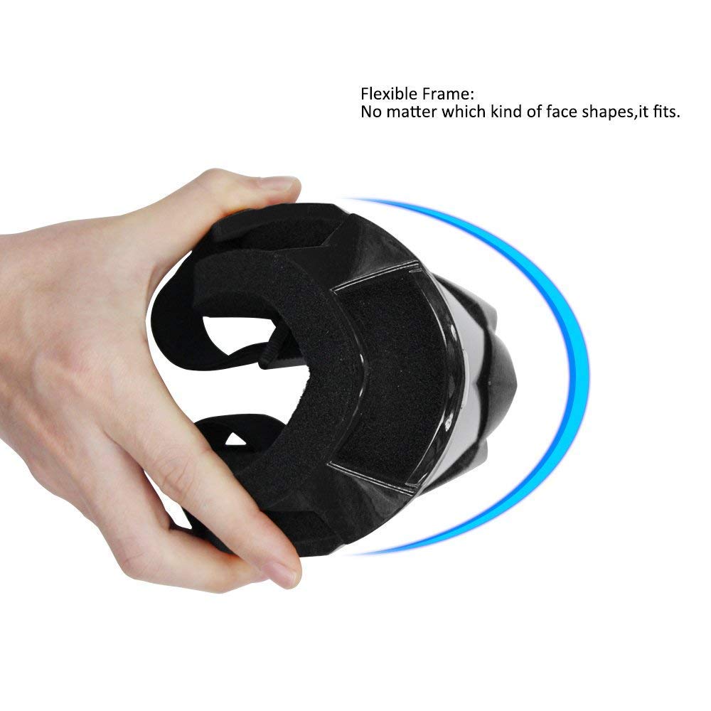 4-FQ Motorcycle Goggles Dirt Bike Goggles Anti UV Safety Goggles Anti Scratch Motocross Goggles Dustproof Motorcycle Glasses Motorbike Goggles for Cycling Riding Climbing Skiing-Sliver Lens