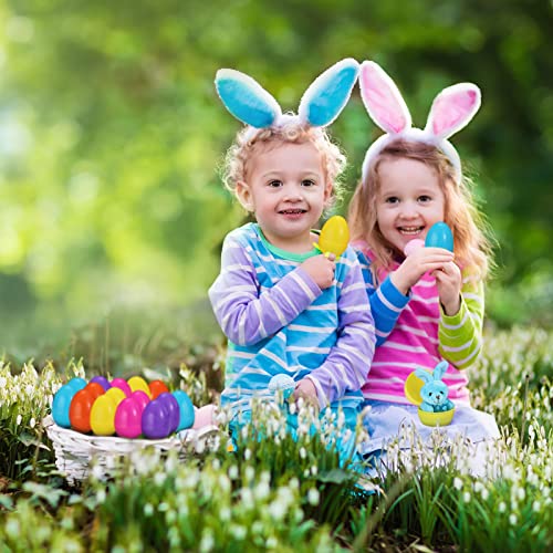 Babylian Easter Eggs Filled with 15 Pcs Mini Plush Bunny Toy Kids Boys and Girls Party Favors