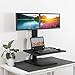 Ollieroo Dual Monitor Desk Converter, Height Adjustable Sit Stand Desk, Standing Desk Workstation, Blackthumb 2