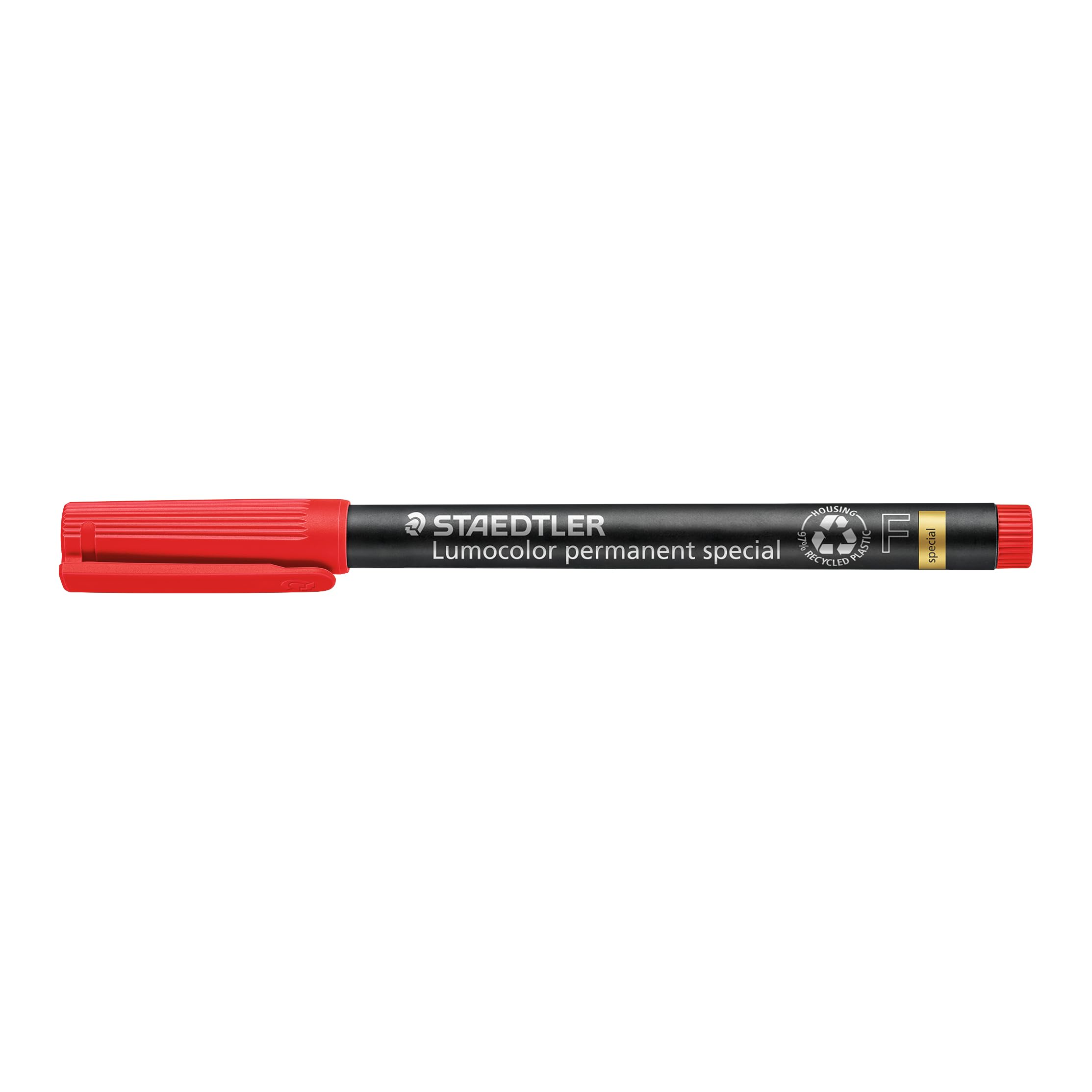 Staedtler Staedtler Lumocolor Marker 319 °F-2 Special Fine Tip 0.6 mm Pack of 10 Permanent Red in Cardboard Case