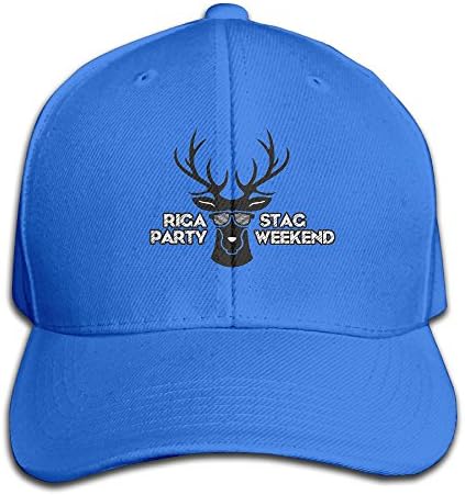 Wearing Sunglasses Deer Adjustable Hat Peaked Baseball Cap - RoyalBlue
