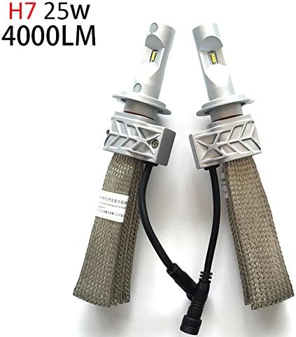 H7 Auto LED Headlight Bulbs 12V 24V Automotive LED Headlamp Conversion Kit Replace Car Xenon Headlight Bulb Halogen Light Super White A Pair for High Light and Low Light