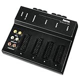 Hama Scart Video Selector Console with 3 Scart In 1 Scart Out Black [42945]