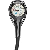 Blue Reef Nano Pressure Gauge - 32" Hose - Made in Italy (White Dial) | 2" Compact, Lightweight, Dual-Scale PSI/BAR, Accurate, Easy-to-Read, Nitrox Compatible, Rugged Build, EN250:2014 Certified