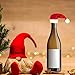 WXJ13 10 Pack Mini Christmas Santa Claus Hat and 10 Pack Mini Christmas Scarf for Christmas Silverware Holders, Candy Covers, Wine Bottle Decorations, Set of 20