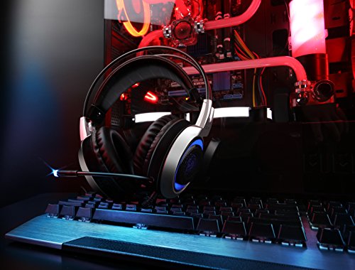 SOMIC G951 USB Plug Stereo Sound Noise Cancelling Gaming Headset for PC, PS4, Laptop, with Vibration Bass,Mic &RGB LED lights (Black) - Thumbnail 6