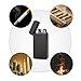 FORHU USB Rechargeable Lighter Windproof Flameless Electronic Pulse Arc Cigarette Lighter (Black ice)