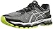 ASICS Men's Gel Kayano 22 Running Shoe, Charcoal/Silver/Lime, 12 M US