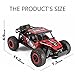 RC Cars High Speed Remote Control Truck 2.4Ghz 4CH Off Road RC Car Rock Off-Road Vehicle 1:16 Alloy Shell Monster Truck Rechargeable Buggy Vehicle (Red)