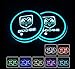 Colorful LED Car Cup Holder Pad Mat for Dodge Auto Interior Atmosphere Lights