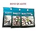 Fishing Rod Hook Keeper with 3 Size Elastic Rubber Rings Fishing Lure Bait Holder Small Fishing Tools Easy Adjustable Plastic Fishing Pole Hook Keeper Springs 4 Sets Yellow