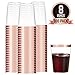 100 Rose Gold Plastic Cups 8 Oz Clear Plastic Cups Tumblers Rose Gold Rimmed Cups Fancy Disposable Wedding Cups Elegant Party Cups with Rose Gold Rim