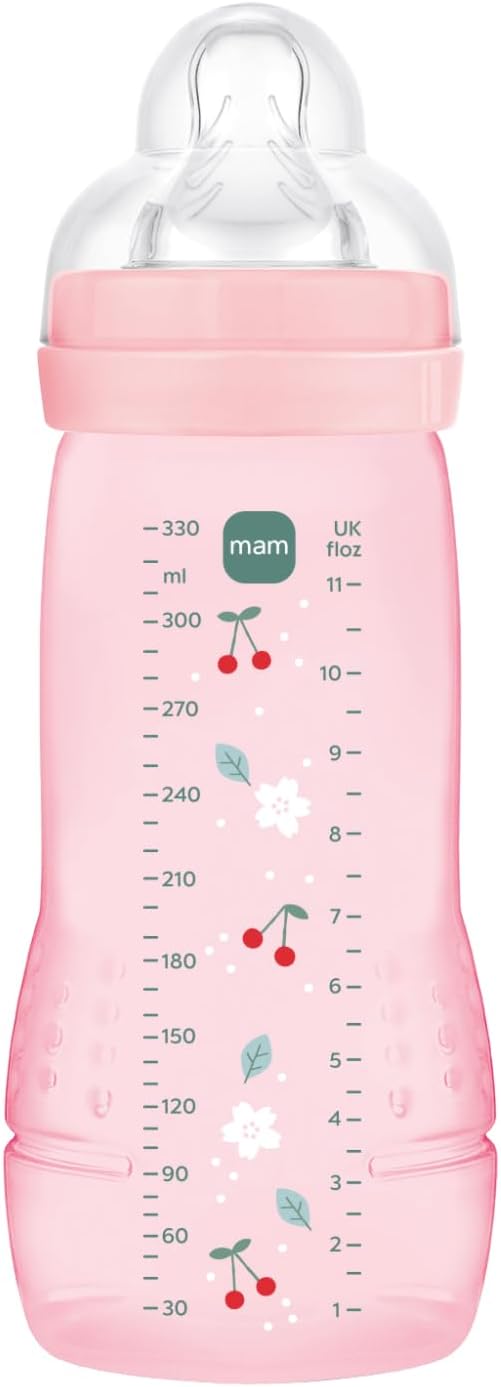 MAM Easy Active 6+ Months Berry Bottle 330 ml Ultra-Fast X-Flow Teat