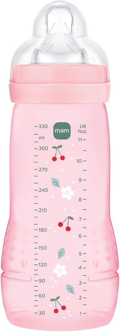 MAM Easy Active 6+ Months Berry Bottle 330 ml Ultra-Fast X-Flow Teat