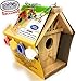Matty's Toy Stop Paint Your Own Small Wooden Birdhouses (Includes Paints & Brushes) Gift Set Bundle - 3 Pack