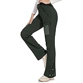 Moosehill Women's-Snow-Ski-Pants-Fleece-Lined-Waterproof-Thermal Insulated Warm for Snowboard Winter Hiking