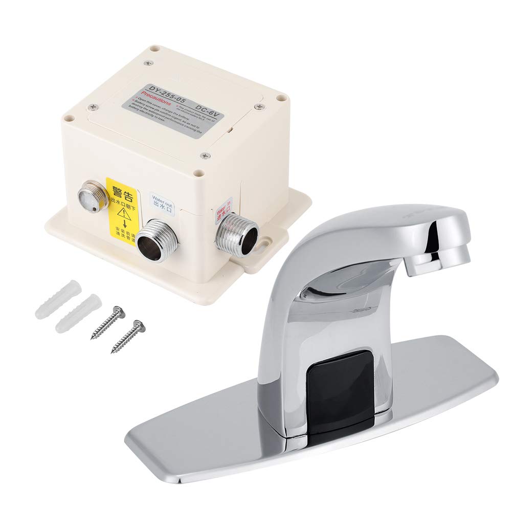 Automatic Infrared Sensor Faucet Bathroom Basin Kitchen Sink Cold Water Tap Zinc Alloy Faucet with Control Box