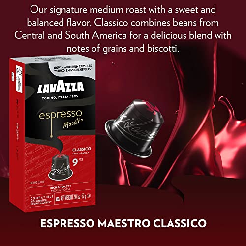 Lavazza Espresso Classico Medium Roast 100 Arabica Aluminum Capsules
