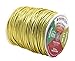 Mandala Crafts 1.5mm Light Gold Metallic Elastic Cord Tinsel String for Tag Ornament Hanging Gift Wrapping - 109 Yard Stretch Light Gold Rope Metallic Sting for Decorating Hair