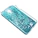 Yerwal Shop Samsung Galaxy S4 Case-Yerwal Creative Design Transparent Flowing Bling Glitter Quicksand Stars Hard Plastic Transparent Case Cover for Samsung Galaxy S4 SIV I9500(Blue)