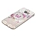 Galaxy S7 Case,3Cworld Ultra Thin Clear Art Pattern Crystal Gel TPU Rubber Flexible Slim Skin Soft Case for Samsung Galaxy S7 (Flower Butterfly - White)