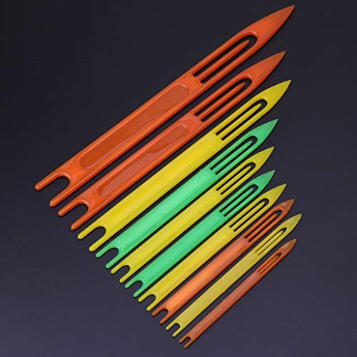 Hacloser 10 Pcs/set Fishing Netting Needle Repair Net Line Plastic Shuttles Mending Weaving Tool - Thumbnail 2