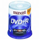 DVD+R Discs, 4.7GB, 16x, Spindle, Silver, 100/Pack
