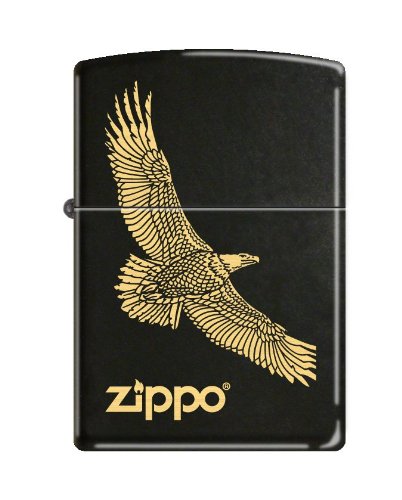 Zippo "Flying Eagle" Black Matte Lighter, 7793