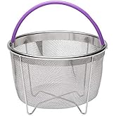 717 Industries Steamer Basket, Stainless Steel Mesh Strainer Compatible with Instant Pot and Other Pressure Cookers, Fits 6 &