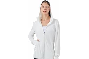Commollis Sun Protection Clothing Women - Long Sleeve Zip Up Hoodie Women for Running, Athletic Hiking Jacket Sun Shirt