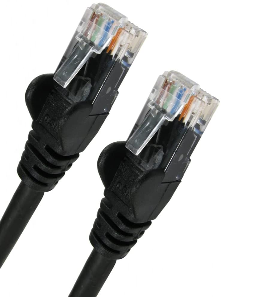 World of Data 40m BLACK CAT6 Network Cable (100% Copper Wire) - RJ45 - Ethernet - Patch - LAN - 10/100/1000 - Gigabit