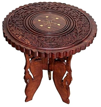 Worthy Shoppee Handicrafted End Table (Wooden, Brown)