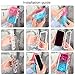 MAXCURY for Glitter iPhone 8 7 6 Case, Flowing Bling Liquid Quicksand Heavy Duty Shockproof Defender Cover for Phone 6/6s in 4.7 Inch (Pink/Blue, for iPhone SE 2020/SE 2022)