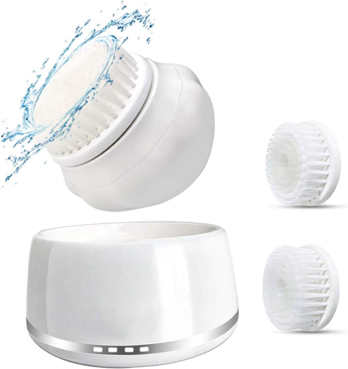 Facial Cleansing Brushs, Face Spin Brushs Electric Face Brushs Rotating Face Scrubbers Waterproof Rechargeable, with Smart Timer, 2 Brush Heads Modes for Exfoliating, Massaging and Blackhead Removing
