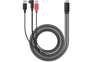 3-in-1 Cable for xppen Artist 10/12/13/16 Gen 2 & Artist Pro 16 Pen Display Graphics Drawing Tablet Monitor (Black)