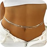 Longita Silver Gold Waist Chain Belly Chain for Women Body Chain Stomach Chains Stacked Waist Jewelry Stackable