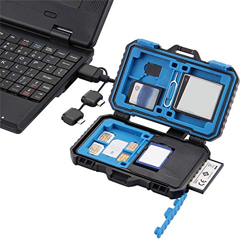 POTENCO 22 in 1 Waterproof Memory Card Case Micro SD Cards Case Pin Card Reader Storage Box SIM Holder - Thumbnail 3