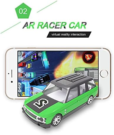 KaiTai Greem AR Racer A Real fly Car On Mobile With Lights,Vibration,Jumping Real Feel Virtual Reality Car Racing Gaming System and free Gaming App Mini Pocket Game Toy speed Car for Android,IOS.