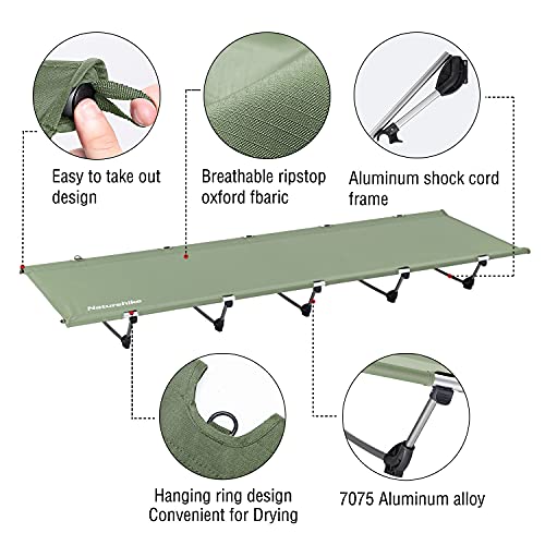 Naturehike Ultralight Folding Camping Cot, Portable Compact Backpacking