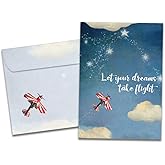 Tree-Free Greetings - Birthday Card - Artful Designs - 1 Card + Matching Envelope - Made in USA - 100% Recycled Paper - 5 x 7 - Dreams Take Flight (GO65245)